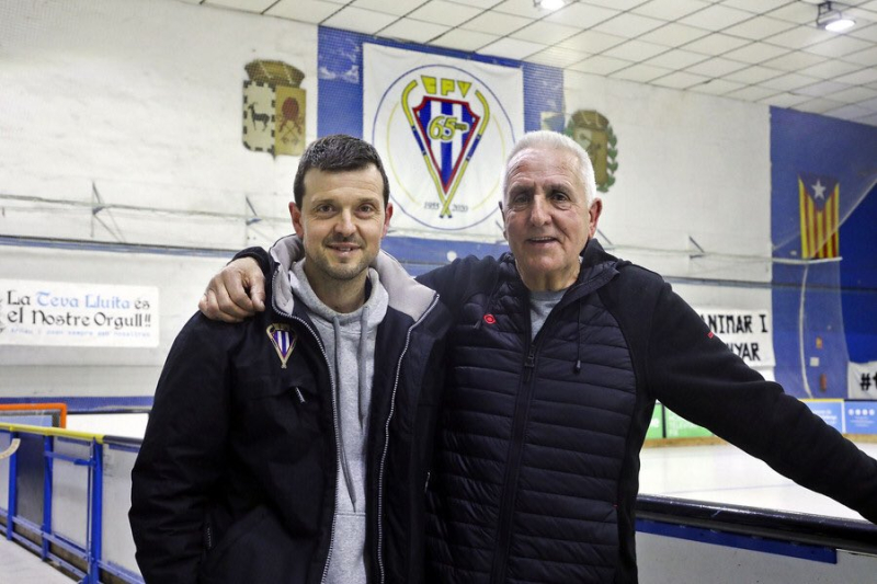 Els entrenadors del primer equip, Lluís Teixidó i Tudy Nogué (foto: el9Nou)