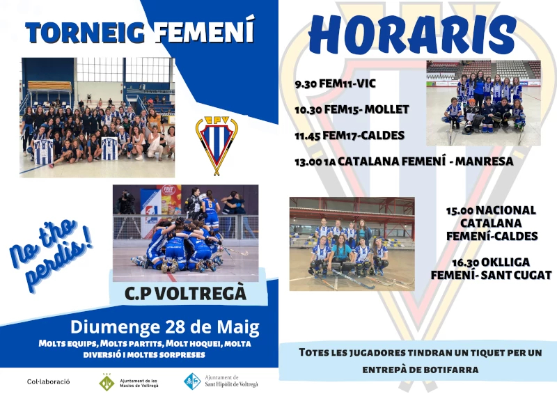 Es disputaran sis partits de categories diferents durant tota la jornada